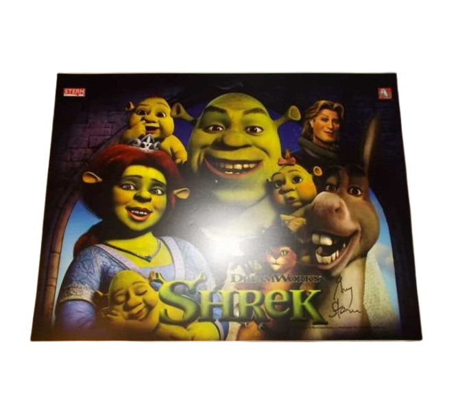 STERN SHREK Pinball Machine Translite - Signed by Gary Stern #830-52A5-00 (1117E) 
