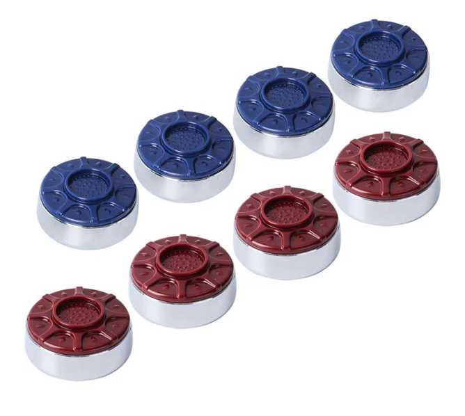 Shuffleboard Pucks for Shuffleboard Tables 2-1/8 in (54mm) - Set of 8 (Chrome) #9434  