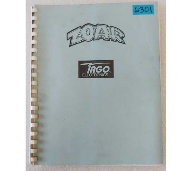 TAGO ZOAR Arcade Game Operation Manual with Schematics #6301 