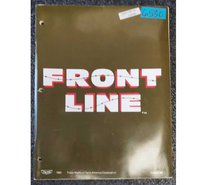 TAITO FRONT LINE Arcade Game Manual #6530  