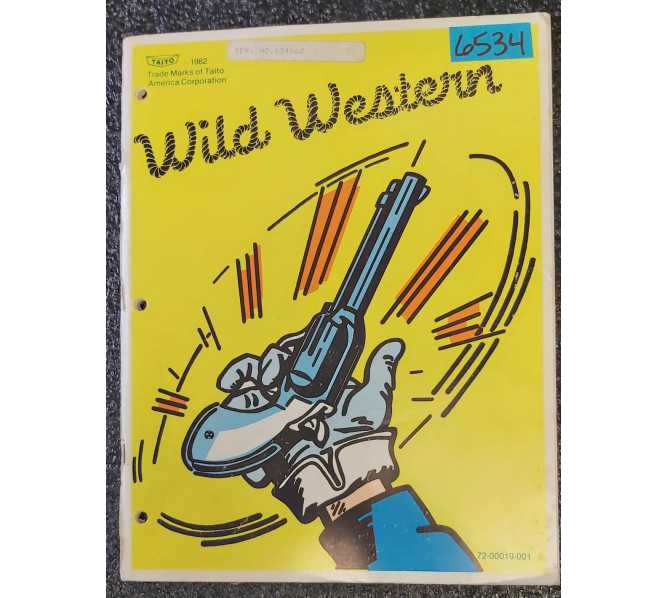 TAITO WILD WESTERN Arcade Game Manual & Schematics #6534 
