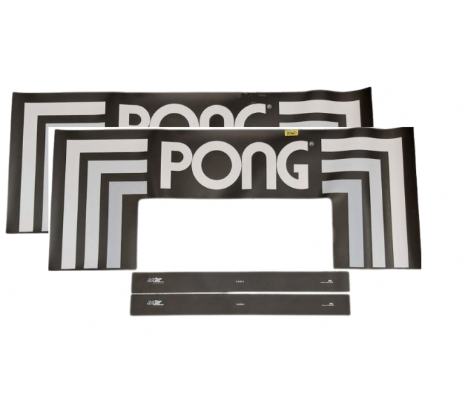 UNIS PONG Table Arcade Game 4 piece Cabinet Art Decal Set #7060  