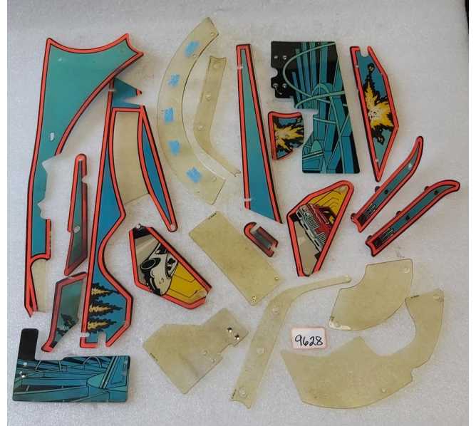 WILLIAMS DEMOLITION MAN Pinball Machine INCOMPLETE PLASTIC Set #9628 