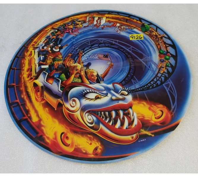 WILLIAMS HURRICANE Pinball Machine Screened Art Spinning Disc Backbox Artwork Translite #31-1638-2 (9126) 