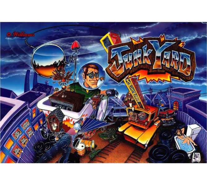 WILLIAMS JUNK YARD Pinball Machine Translite Backbox Artwork (1115U)