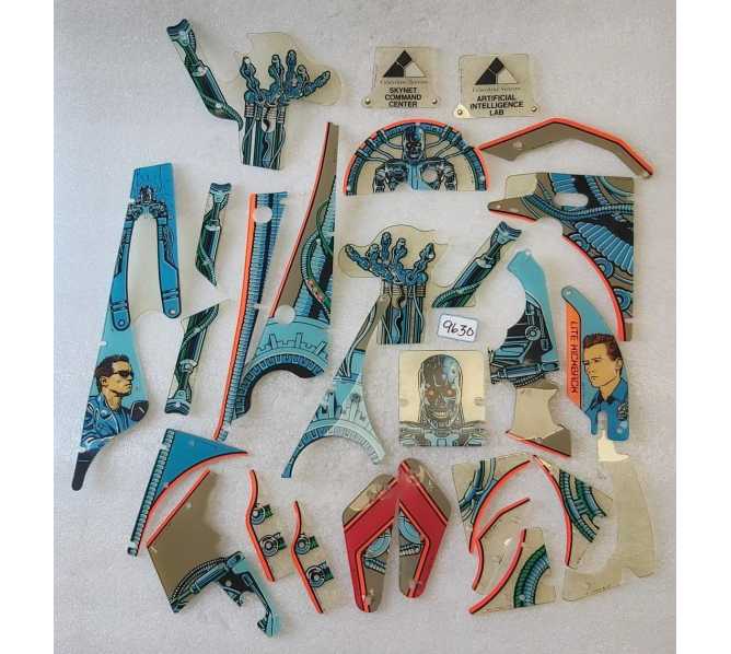WILLIAMS TERMINATOR 2 Pinball Machine INCOMPLETE PLASTIC Set #9630 