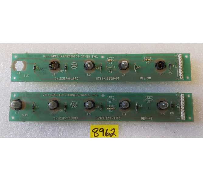 WILLIAMS TIC TAC STRIKE BOWLER Arcade Game LANE LIGHTS #D-12327 5768-12339-00 (8962) Lot of 2