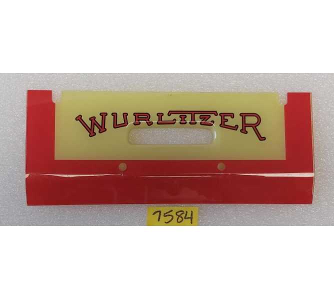 WURLITZER 1015 Jukebox Genuine Parts Front Door Name Plate Plastic #7584 