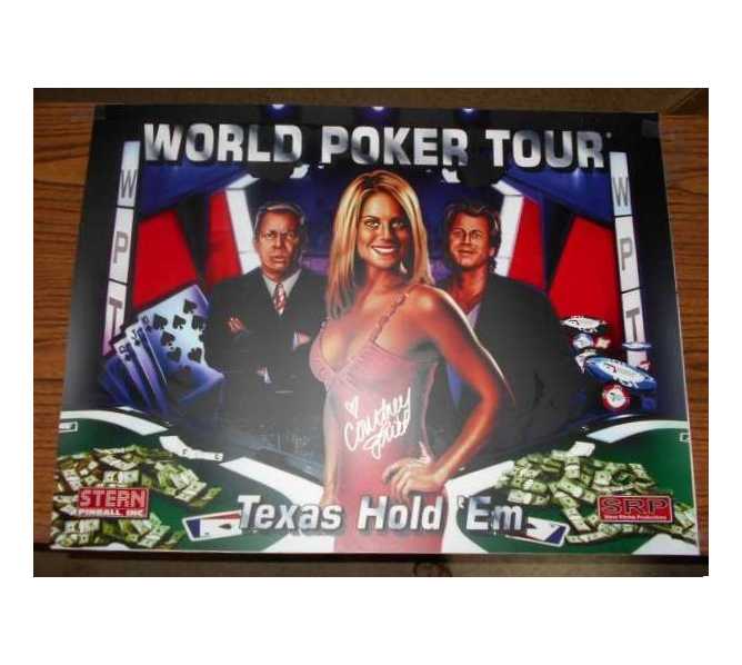 STERN World Poker Tour Pinball Machine Translite Signed by Courtney Friel (37)