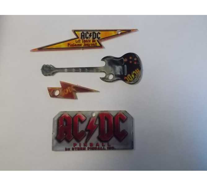 AC/DC Original Pinball Machine Promotional Key Fob Keychain Plastic Lot of 4 - Stern 