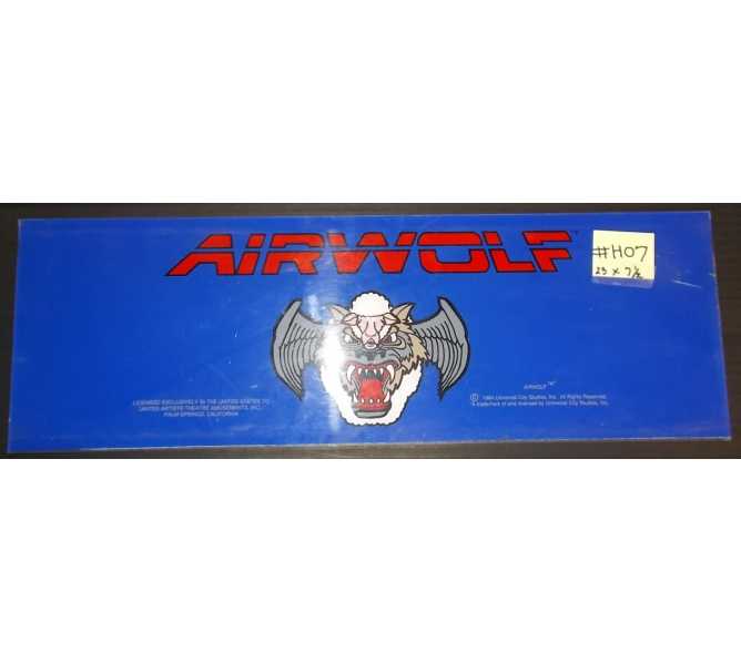 AIRWOLF Arcade Machine Game Overhead Header for sale by KYUGO 