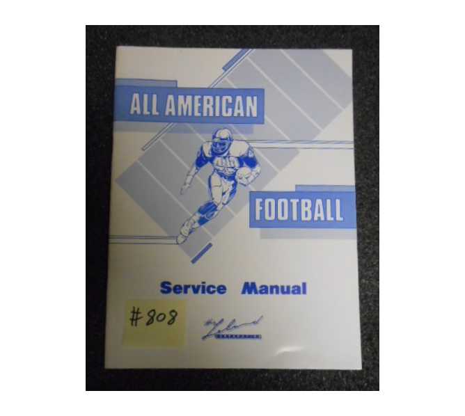 ALL AMERICAN FOOTBALL Arcade Machine Game SERVICE MANUAL #808 for sale 