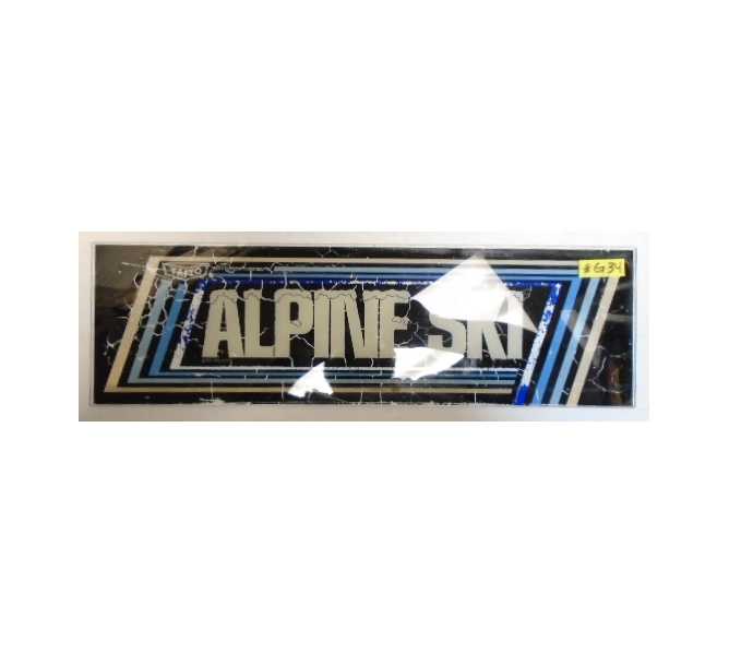 ALPINE SKI Arcade Machine Game Overhead Header GLASS for sale #G34 by TAITO 
