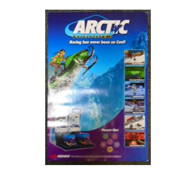 ARCTIC THUNDER Video Arcade Machine Game Advertising Promotional Poster for sale by MIDWAY 