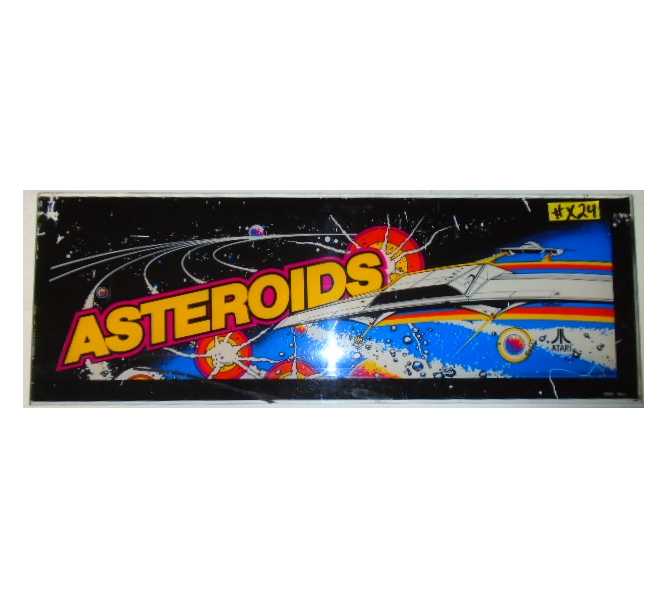 ASTEROIDS Arcade Machine Game Overhead Header Marquee PLEXIGLASS #X24