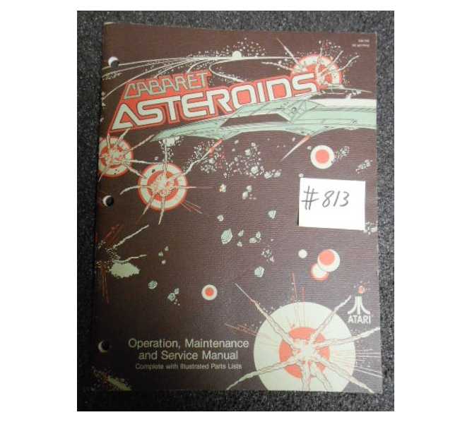 ASTEROIDS CABARET Arcade Machine Game OPERATION, MAINTENANCE and SERVICE MANUAL #813 for sale 
