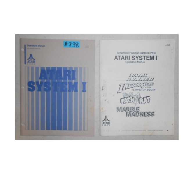 ATARI SYSTEM 1 Arcade Machine Game OPERATORS MANUAL & SCHEMATIC PACKAGE SUPPLEMENT #738 for sale 