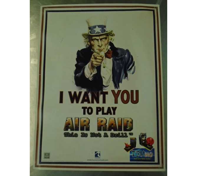 Air Raid Original Video Arcade Machine Game Advertising Promotional Poster #881 for sale - Tsumo - NOS - FREE SHIPPING