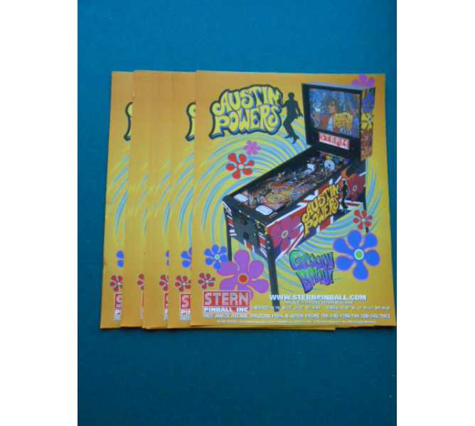 AUSTIN POWER Pinball Machine Game Original Sales Promotional Flyer
