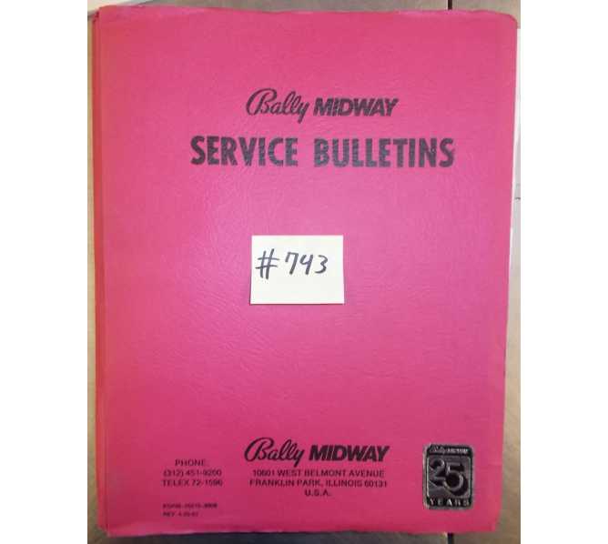 BALLY MIDWAY Pinball Machine Game SERVICE BULLETINS MANUAL #743 for sale 
