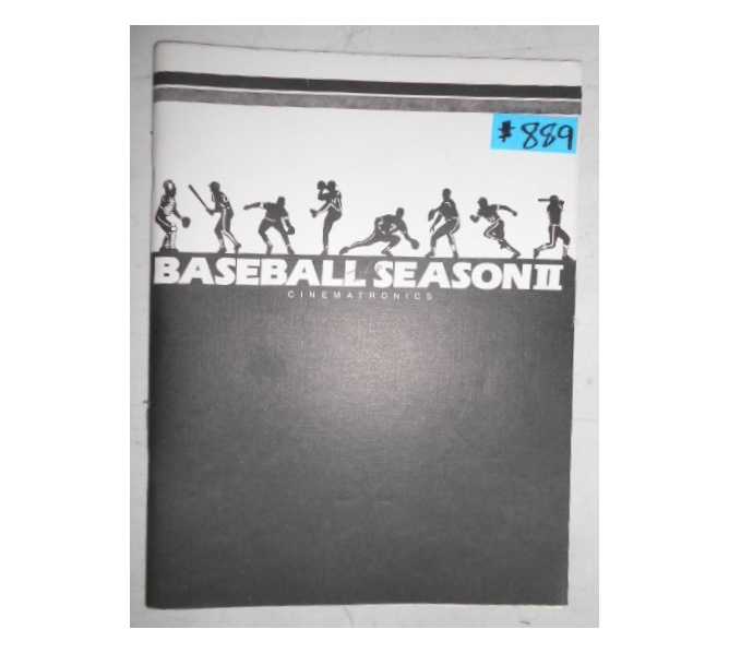 BASEBALL SEASON II Arcade Machine Game MANUAL #889 for sale  