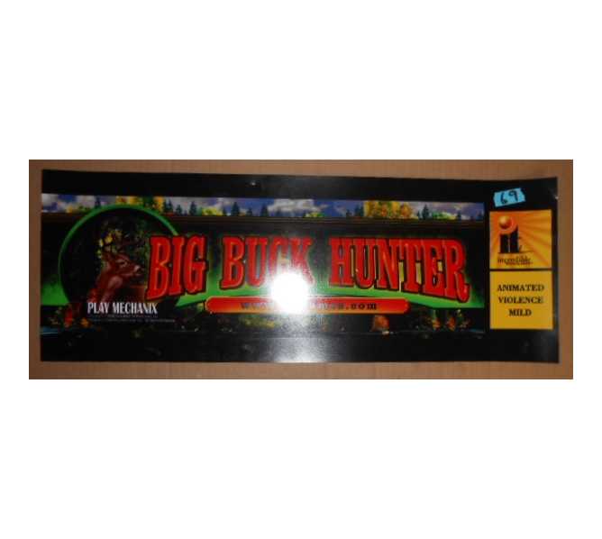 BIG BUCK HUNTER Arcade Machine Game FLEXIBLE Overhead Marquee Header #69 for sale 