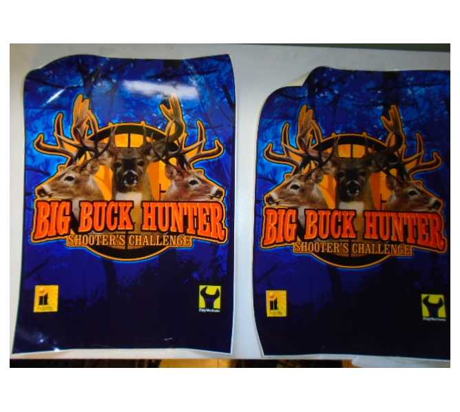BIG BUCK HUNTER SHOOTER'S CHALLENGE Arcade Machine Game CABINET ARTWORK DECAL SET - 7 PIECE #721 for sale 
