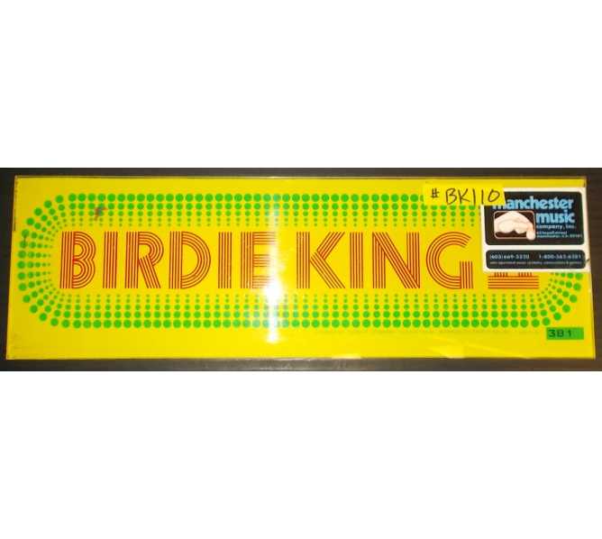 BIRDIE KING II Arcade Machine Game Overhead Header for sale #BK110 by COIN-IT CO. 