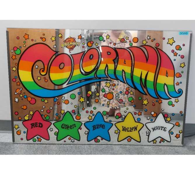 BROMLEY COLORAMA Arcade Machine Game MIRRORED GLASS Marquee Bezel Artwork Graphic #5510 for sale