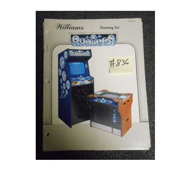 BUBBLES Arcade Machine Game Service DRAWING SET #836 for sale 