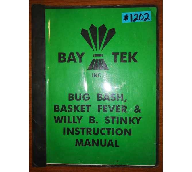 BUG BASH, BASKET FEVER & WILLY B. STINKY Arcade Machine Game INSTRUCTION MANUAL #1202 for sale 