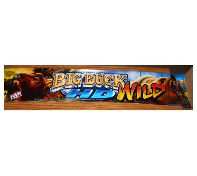 Big Buck HD Wild Video Arcade Machine Game Factory Header for sale chip on corner
