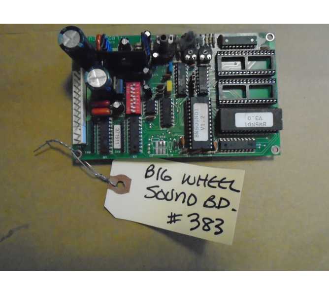 Big Wheel Arcade Machine Game PCB Printed Circuit Sound Board #383 - "AS IS" 