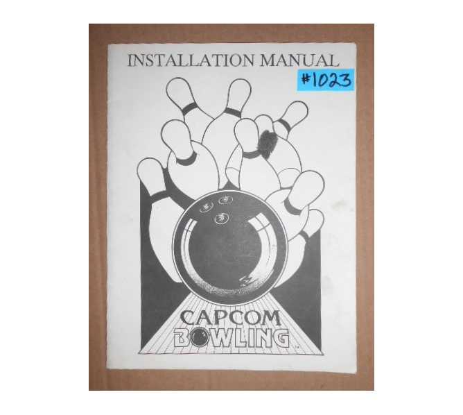 CAPCOM BOWLING Arcade Machine Game INSTALLATION MANUAL #1023 for sale 