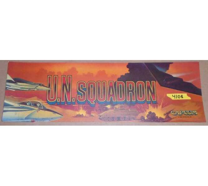 CAPCOM U.N. SQUADRON Arcade Game Machine FLEXIBLE HEADER #4108 for sale  