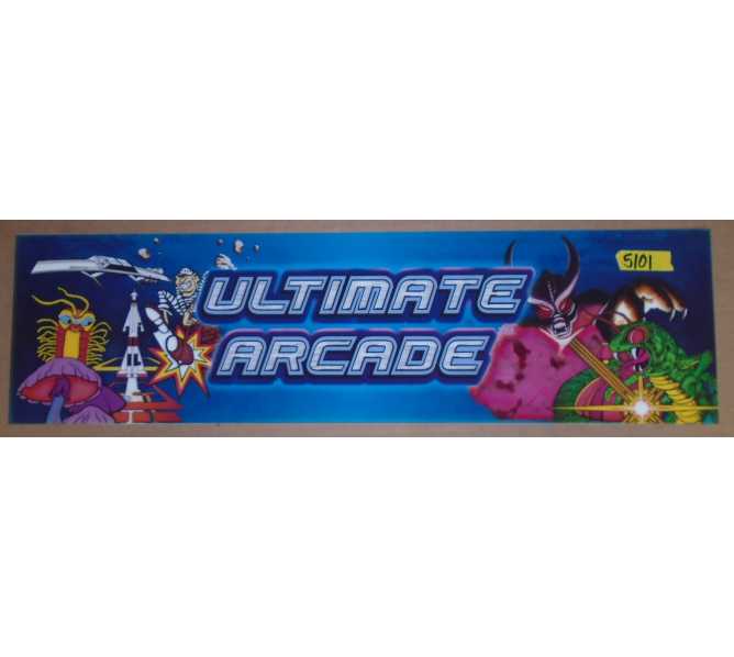 CHICAGO GAMING ULTIMATE ARCADE Machine Game FLEXIBLE Overhead Marquee Header #5101 for sale 
