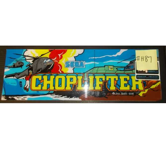 CHOPLIFTER Arcade Machine Game Overhead Header for sale #H87 by SEGA  