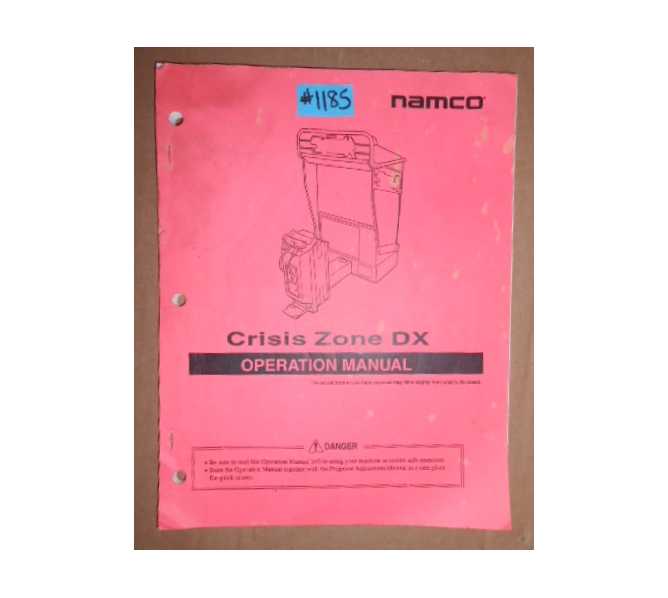 CRISIS ZONE DX Arcade Machine Game OPERATION MANUAL #1185 for sale 