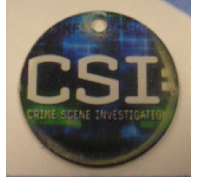 CSI Original Pinball Machine Promotional Key Fob Keychain Plastic - Stern