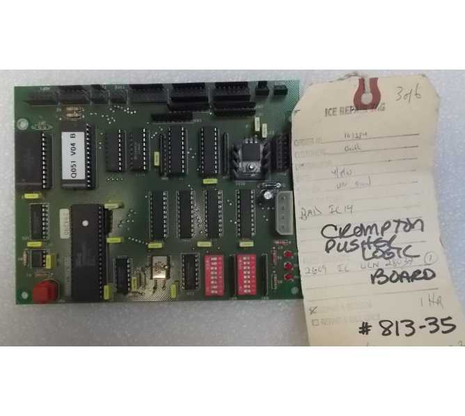 Crompton Pusher Redemption Arcade Machine Game PCB Printed Circuit Logic Board #813-35
