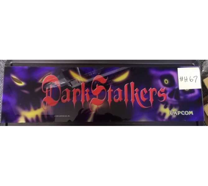 DARK STALKERS: THE NIGHT WARRIORS Arcade Machine Game Overhead Header Marquee #H67 for sale by CAPCOM 