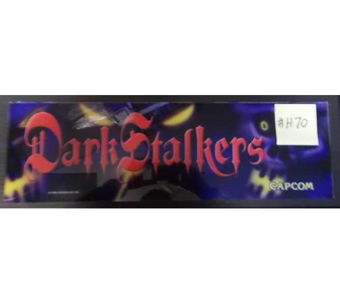 DARK STALKERS: THE NIGHT WARRIORS Arcade Machine Game Overhead Header Marquee #H70 for sale by CAPCOM 