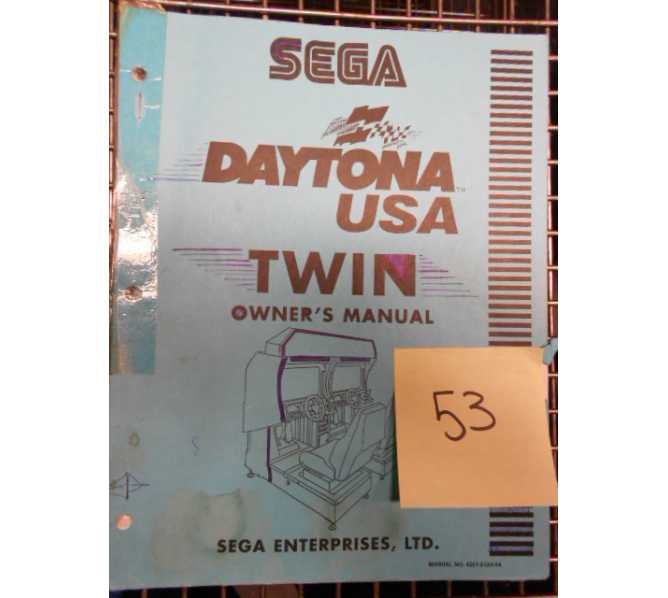 DAYTONA USA TWIN Arcade Machine Game Owner's Manual #53 for sale - SEGA 