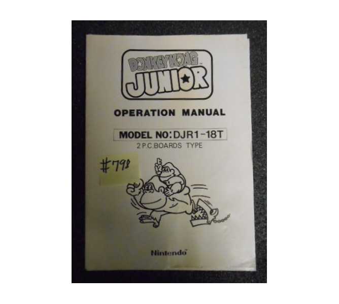 DONKEY KONG JUNIOR Arcade Machine Game OPERATION MANUAL #798 for sale  