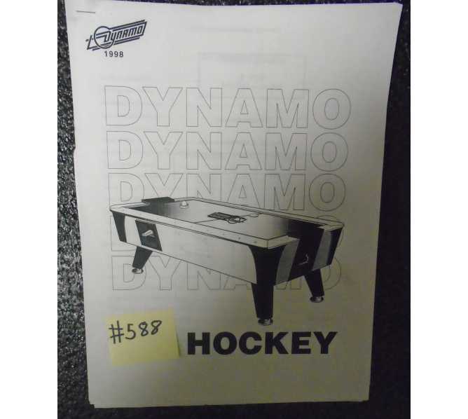 DYNAMO AIR HOCKEY Table Game Manual #588 for sale