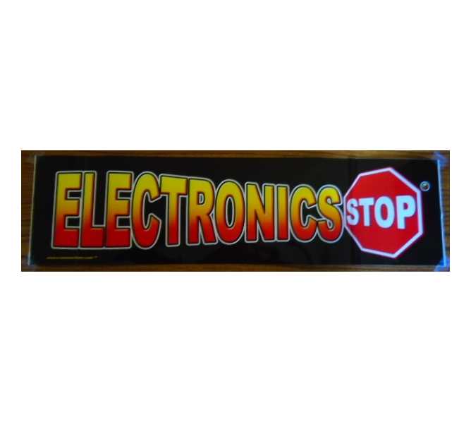 ELECTRONICS STOP Crane Arcade Machine Game Overhead Marquee Header for sale 