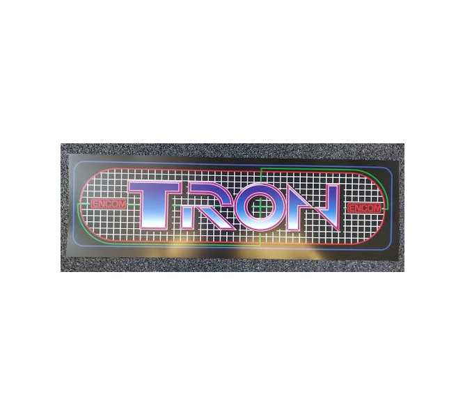 ENCOM TRON Arcade Game Flexible Marquee Header for sale 