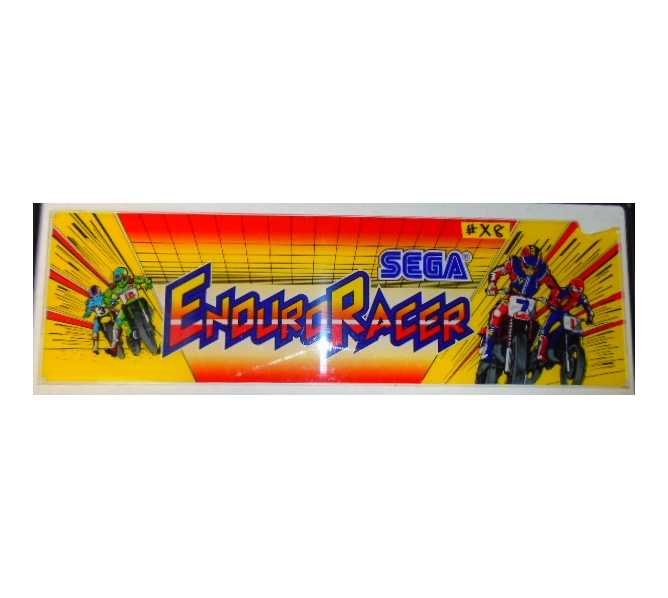 ENDURO RACER Arcade Machine Game Overhead Marquee PLEXIGLASS Header for sale #X8 by SEGA 