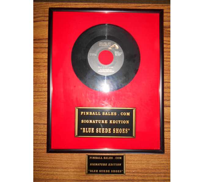 Elvis Presley Framed Blue Suede Shoes 45 RPM Record Collectible Wall Art Decor with extra Plaque for pinball machine game #67