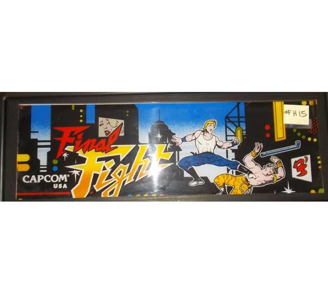 FINAL FIGHT Arcade Machine Game Overhead Header for sale by CAPCOM  